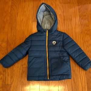 Carters toddler boys hooded puffer jacket